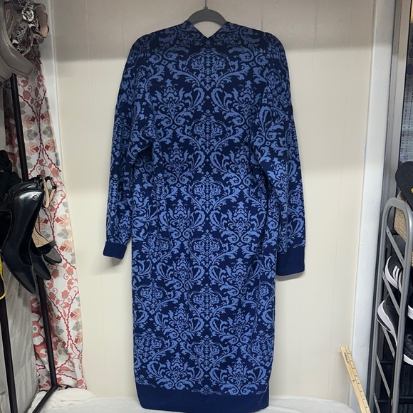 Attitudes by Renee Navy and Light Blue Cardigan - Picture 6 of 10